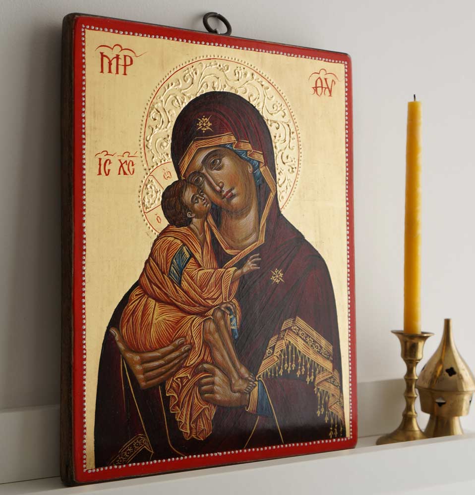 Our Lady of the Don Hand-Painted Byzantine Icon on Wood