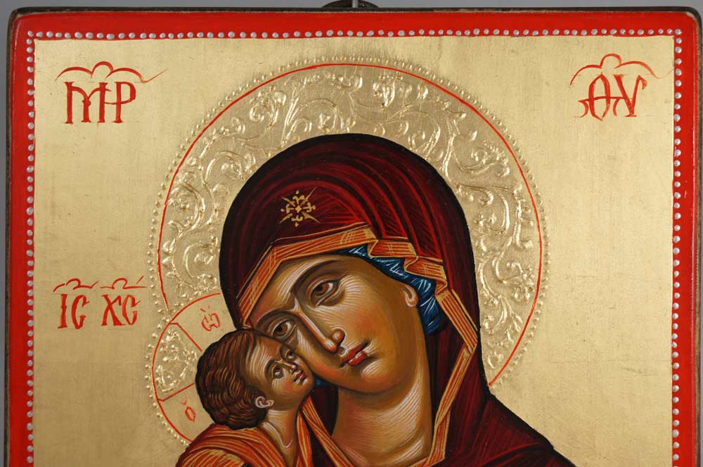 Virgin Mary Eleousa Theophanes the Greek Hand-Painted Icon