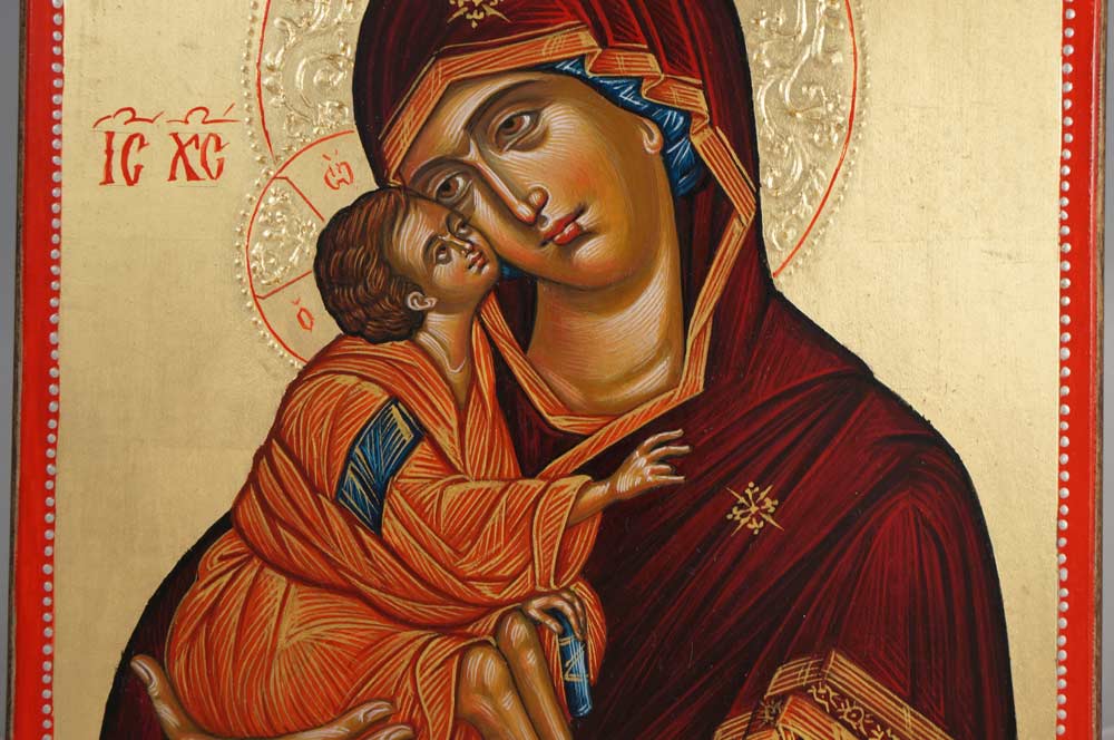 Virgin Mary Eleousa Theophanes the Greek Hand-Painted Icon