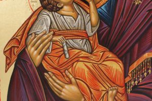 Theotokos Glykophilousa Cretan Hand-Painted Byzantine Icon
