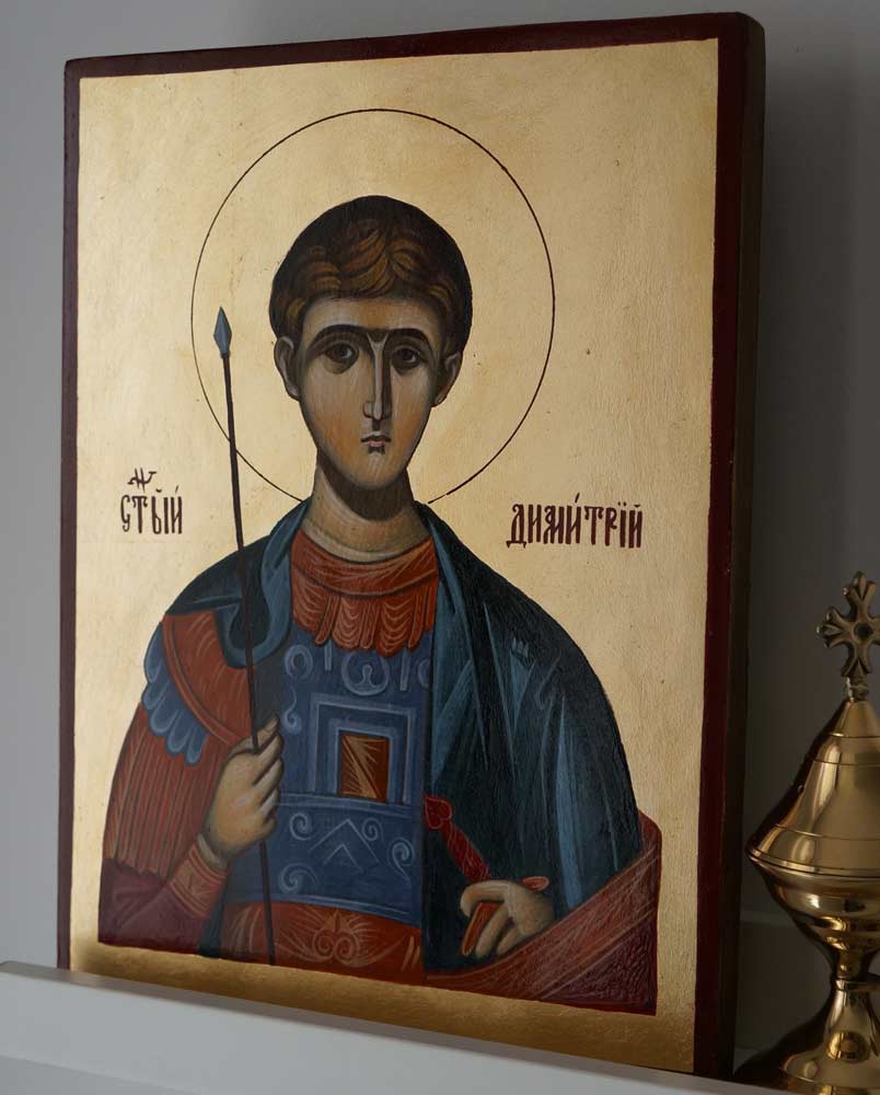St Demetrius (Mount Athos) Hand-Painted Greek Orthodox Icon