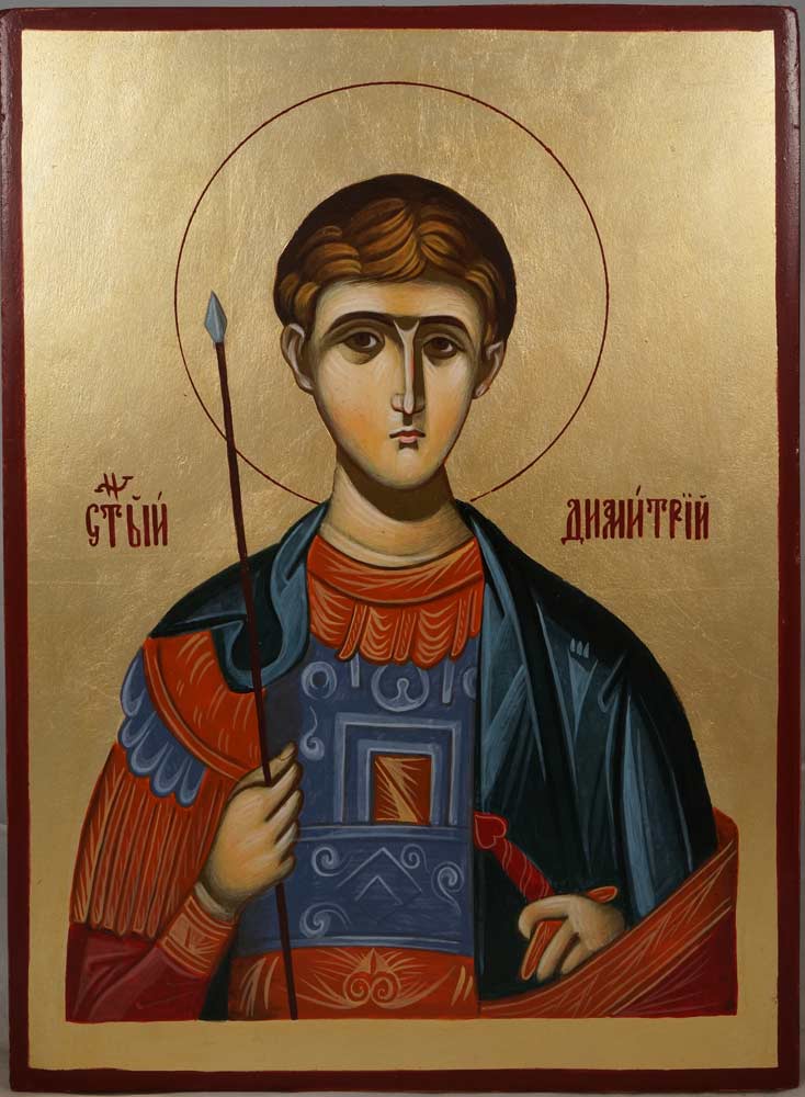 St Demetrius (Mount Athos) Hand-Painted Greek Orthodox Icon
