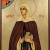 St Ita the Hermitess of Killeedy Hand-Painted Orthodox Icon