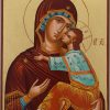 virgin mary eleusa large icon hand painted orthodox