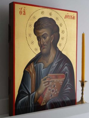 Apostle Luke – 14th c. Hilandar Hand-Painted Byzantine Icon