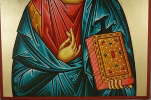 Jesus Christ Pantocrator Closed Book Hand Painted Greek Icon