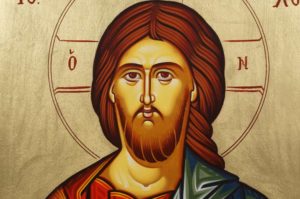 Hand-Painted Byzantine Icon of Pantocrator - Vatopedi Monastery