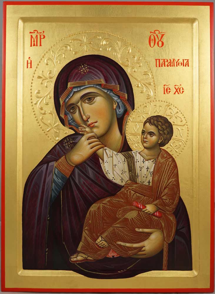 Panagia Paramythia Hand-Painted Greek Byzantine Icon