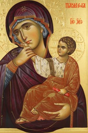 Panagia Paramythia Hand-Painted Greek Byzantine Icon