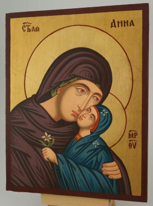 Saint Anna Icon Hand Painted Byzantine Orthodox