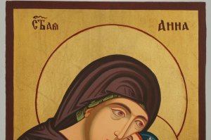 Saint Anna Icon Hand Painted Byzantine Orthodox