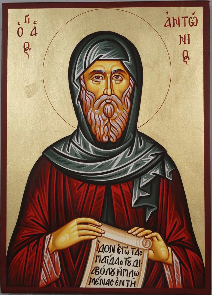 St Anthony of Egypt Hand-Painted Orthodox Icon