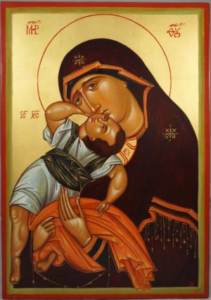 The Virgin Pelagonitissa Hand-Painted Byzantine Icon