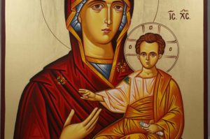 Virgin Mary Theotokos Portaitissa Hand-Painted Orthodox Icon