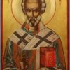 Saint Nicholas Hand-Painted Byzantine Icon
