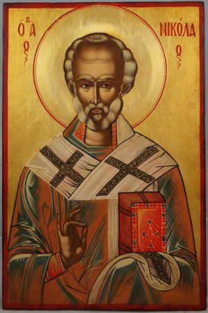 Saint Nicholas Hand-Painted Byzantine Icon