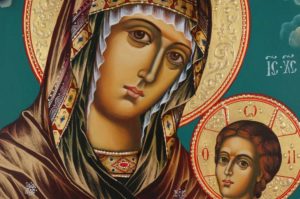 Hand-Painted Orthodox Icon of Virgin Mary the Guide