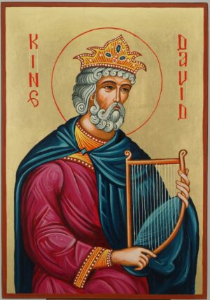 prophet king david icon hand painted orthodox