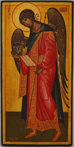 st archangel gabriel icon hand painted orthodox (full body)