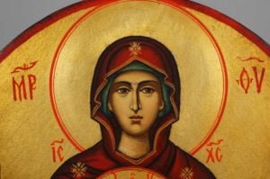 Theotokos of the Sign Hand-Painted Byzantine Icon