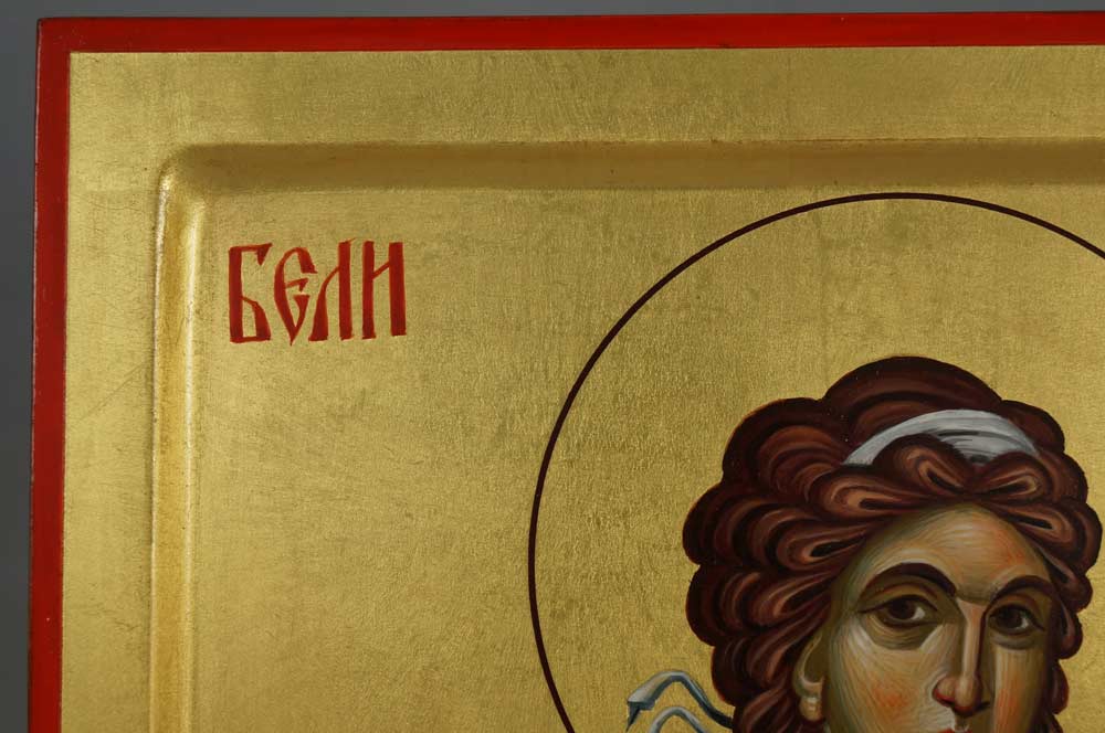 White Angel of Serbia Hand-Painted Byzantine Icon