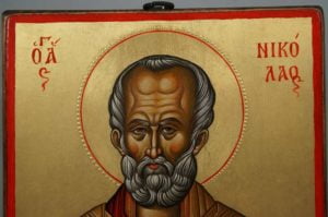 St Nicholas (14th c. Hilandar) Hand-Painted Byzantine Icon