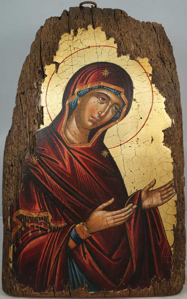 Theotokos Deesis (14th c. Mount Athos) Hand-Painted Byzantine Icon