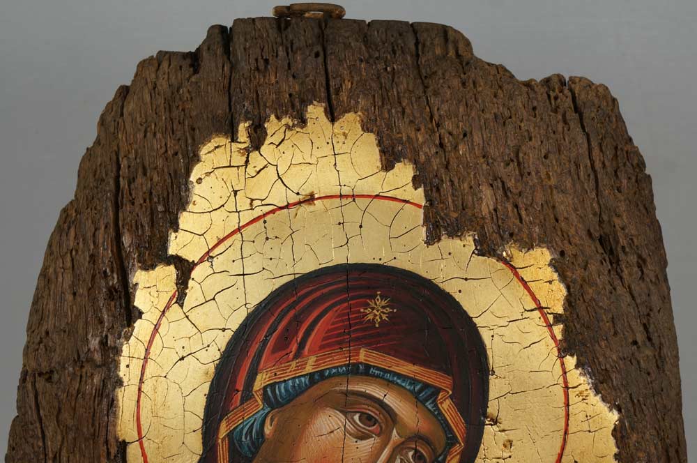Deesis Mother of God Hand-Painted Byzantine Icon