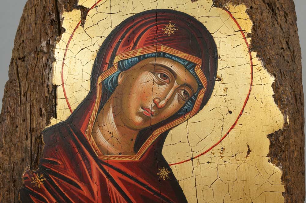 Theotokos Deesis (14th c. Mount Athos) Hand-Painted Byzantine Icon