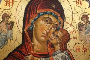 The Virgin Panumnitos Hand-Painted Byzantine Icon