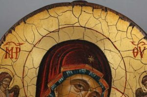 The Virgin Panumnitos Hand-Painted Byzantine Icon