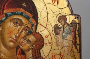 The Virgin Panumnitos Hand-Painted Byzantine Icon