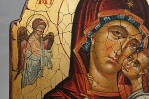 The Virgin Panumnitos Hand-Painted Byzantine Icon