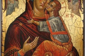 The Virgin Panumnitos Hand-Painted Byzantine Icon