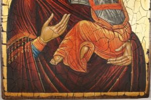 The Virgin Panumnitos Hand-Painted Byzantine Icon