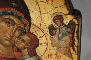 The Virgin Panumnitos Hand-Painted Byzantine Icon