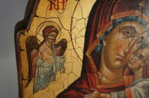 The Virgin Panumnitos Hand-Painted Byzantine Icon