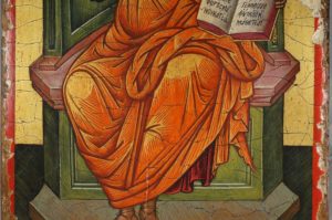 Jesus Christ Enthroned Angelos Hand-Painted Byzantine Icon