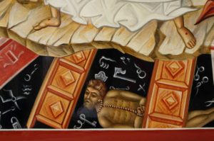 Resurrection Chora Hand Painted Byzantine Orthodox Icon on Wood