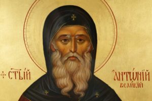 Saint Anthony of Egypt Hand-Painted Byzantine Icon