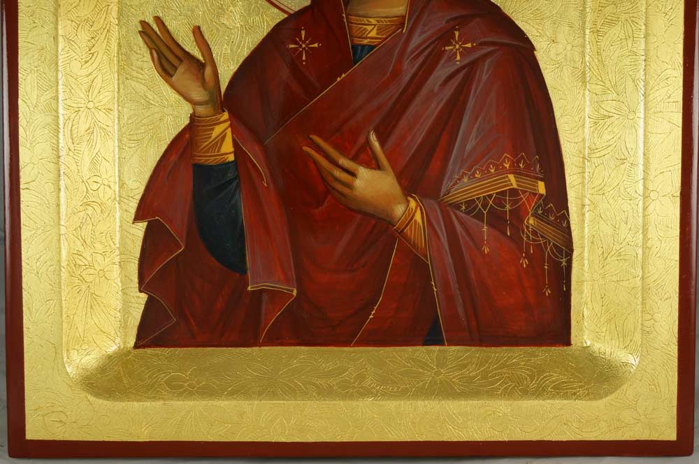 Theotokos Supplicating Hand-Painted Byzantine Icon