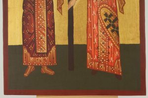 sts constantine and helena icon hand painted byzantine orthodox