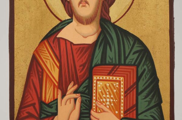 Christ Pantocrator Icon small Hand Painted Byzantine Orthodox