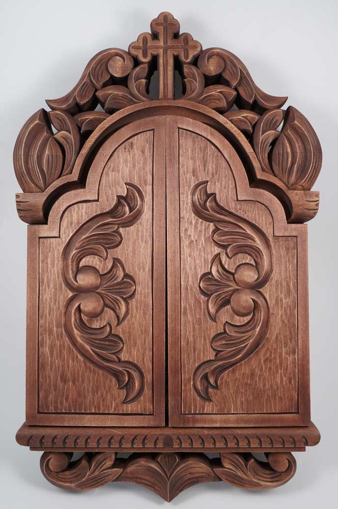 Deesis Hand-Carved and Hand-Painted Orthodox Triptych