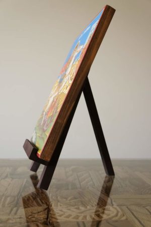 Orthodox Icon Stand Easel Dark Natural Wood