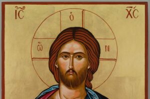 Jesus Christ Closed Book Icon Hand Painted Orthodox