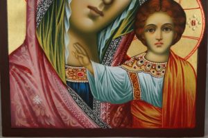 Kazanskaya Mother of God (halo relief) Hand-Painted Orthodox Icon