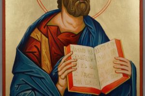 Mark the Evangelist Hand Painted Byzantine Orthodox Icon on Wood