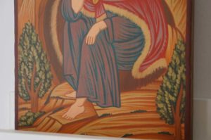 Prophet Elijah small Hand Painted Orthodox Icon on Wood