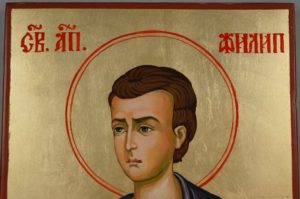 Saint Philip the Apostle Hand Painted Byzantine Orthodox Icon on Wood